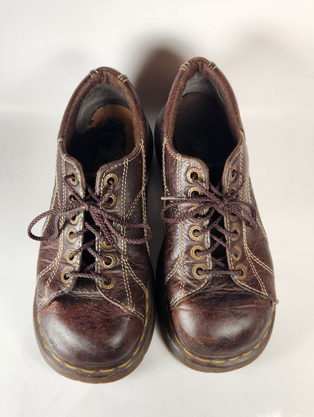DR MARTENS Women’s Oxford Vintage 90s Brown Platform Chunky Daisy Rustic Shoe - Picture 12 of 12
